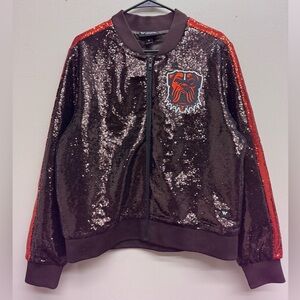 Women's Sequin NFL Jacket featuring the Cleveland Browns